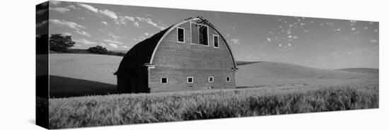 Old Barn in a Wheat Field, Palouse, Whitman County, Washington State, USA-null-Stretched Canvas