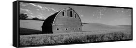 Old Barn in a Wheat Field, Palouse, Whitman County, Washington State, USA-null-Framed Stretched Canvas