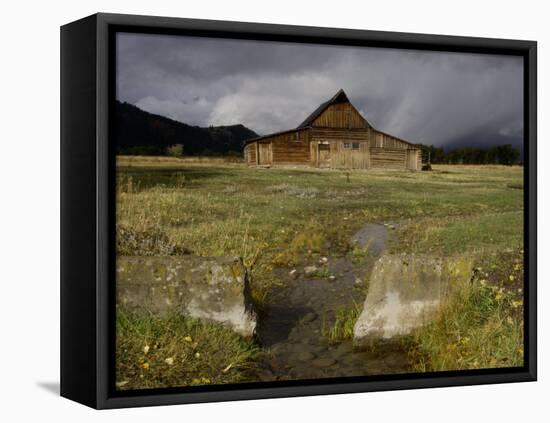 Old Barn in Antelope Flats, Grand Teton National Park, Wyoming, USA-Rolf Nussbaumer-Framed Stretched Canvas