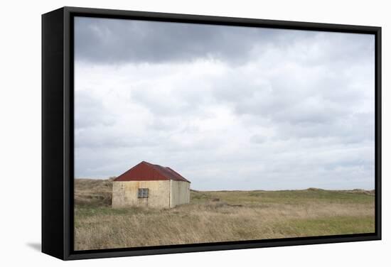 Old Barn, Reykjanes Peninsula, South West Iceland-Julia Wellner-Framed Stretched Canvas