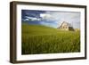 Old Barn Surrounded by Spring Wheat Field, Pr-Terry Eggers-Framed Photographic Print