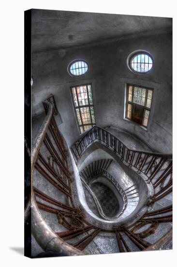 Old Barracks Near Berlin with Stairs-null-Stretched Canvas