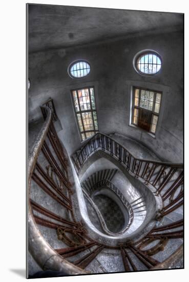 Old Barracks Near Berlin with Stairs-null-Mounted Photographic Print