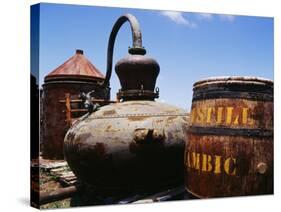 Old Barrel and Storage Tank, Saint Martin, Caribbean-Greg Johnston-Stretched Canvas