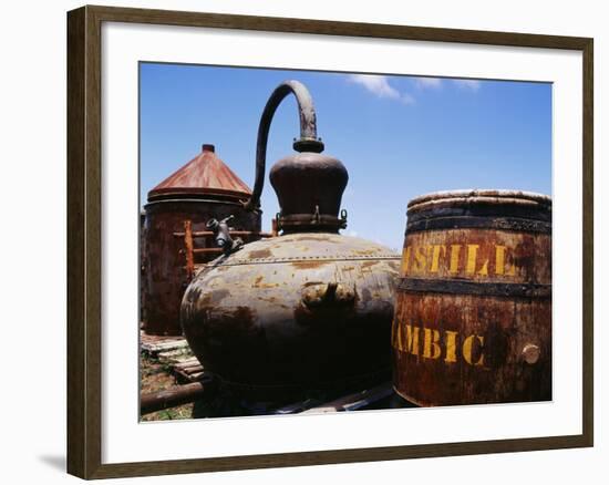 Old Barrel and Storage Tank, Saint Martin, Caribbean-Greg Johnston-Framed Photographic Print