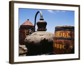 Old Barrel and Storage Tank, Saint Martin, Caribbean-Greg Johnston-Framed Photographic Print