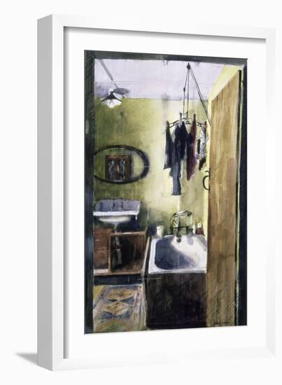 Old Bathroom-John Lidzey-Framed Giclee Print