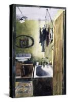 Old Bathroom-John Lidzey-Stretched Canvas