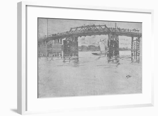 'Old Battersea Bridge', 1879, (1904)-James Abbott McNeill Whistler-Framed Giclee Print