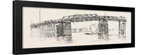 Old Battersea Bridge, from an Etching by J.A. Mcn. Whistler. London, Uk-null-Framed Giclee Print