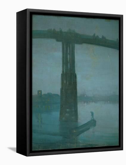 Old Battersea Bridge, Nocturne: Blue and Gold (1872-1877)-James Abbott McNeill Whistler-Framed Stretched Canvas