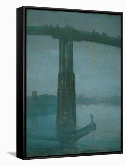 Old Battersea Bridge, Nocturne: Blue and Gold (1872-1877)-James Abbott McNeill Whistler-Framed Stretched Canvas