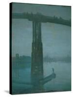 Old Battersea Bridge, Nocturne: Blue and Gold (1872-1877)-James Abbott McNeill Whistler-Stretched Canvas