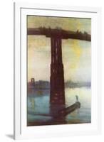 Old Battersea Bridge-James Abbott McNeill Whistler-Framed Art Print