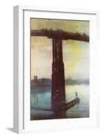 Old Battersea Bridge-James Abbott McNeill Whistler-Framed Art Print