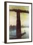 Old Battersea Bridge-James Abbott McNeill Whistler-Framed Art Print