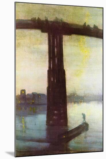 Old Battersea Bridge-James Abbott McNeill Whistler-Mounted Art Print