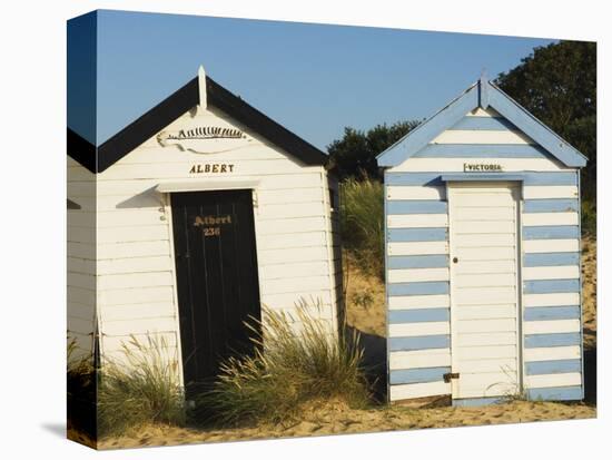 Old Beach Huts, Southwold, Suffolk, England, United Kingdom-Amanda Hall-Stretched Canvas