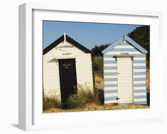 Old Beach Huts, Southwold, Suffolk, England, United Kingdom-Amanda Hall-Framed Photographic Print