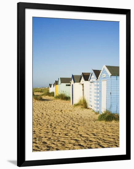 Old Beach Huts, Southwold, Suffolk, England, United Kingdom-Amanda Hall-Framed Photographic Print