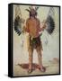 Old Bear Medicine Man of the Mandan Tribe, from a Painting of 1832-George Catlin-Framed Stretched Canvas