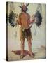 Old Bear Medicine Man of the Mandan Tribe, from a Painting of 1832-George Catlin-Stretched Canvas
