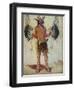 Old Bear Medicine Man of the Mandan Tribe, from a Painting of 1832-George Catlin-Framed Giclee Print