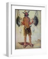 Old Bear Medicine Man of the Mandan Tribe, from a Painting of 1832-George Catlin-Framed Giclee Print