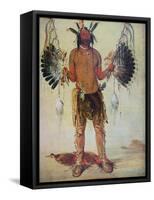 Old Bear Medicine Man of the Mandan Tribe, from a Painting of 1832-George Catlin-Framed Stretched Canvas