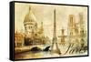 Old Beautiful Paris - Artistic Clip-Art from My Vintage Series-Maugli-l-Framed Stretched Canvas