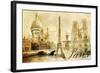 Old Beautiful Paris - Artistic Clip-Art from My Vintage Series-Maugli-l-Framed Art Print