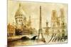 Old Beautiful Paris - Artistic Clip-Art from My Vintage Series-Maugli-l-Mounted Art Print