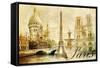 Old Beautiful Paris - Artistic Clip-Art from My Vintage Series-Maugli-l-Framed Stretched Canvas