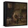 Old Beer Drinker-David Teniers II-Framed Stretched Canvas