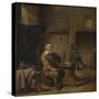 Old Beer Drinker-David Teniers II-Stretched Canvas