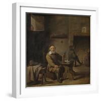 Old Beer Drinker-David Teniers II-Framed Art Print