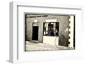 Old Bicycle at the Livery, Bermuda-George Oze-Framed Photographic Print