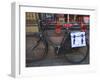 Old Bicycle with a Delft Design Saddlebag. Amsterdam, Netherlands, Europe-Amanda Hall-Framed Photographic Print