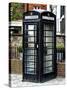 Old Black Telephone Booth on a Street in London - City of London - UK - England - United Kingdom-Philippe Hugonnard-Stretched Canvas