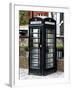 Old Black Telephone Booth on a Street in London - City of London - UK - England - United Kingdom-Philippe Hugonnard-Framed Photographic Print