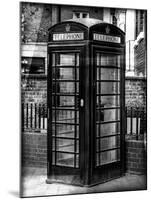 Old Black Telephone Booth on a Street in London - City of London - UK - England - United Kingdom-Philippe Hugonnard-Mounted Photographic Print