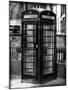 Old Black Telephone Booth on a Street in London - City of London - UK - England - United Kingdom-Philippe Hugonnard-Mounted Photographic Print