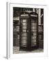 Old Black Telephone Booth on a Street in London - City of London - UK - England - United Kingdom-Philippe Hugonnard-Framed Photographic Print