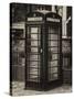 Old Black Telephone Booth on a Street in London - City of London - UK - England - United Kingdom-Philippe Hugonnard-Stretched Canvas