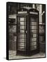 Old Black Telephone Booth on a Street in London - City of London - UK - England - United Kingdom-Philippe Hugonnard-Framed Stretched Canvas