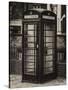 Old Black Telephone Booth on a Street in London - City of London - UK - England - United Kingdom-Philippe Hugonnard-Stretched Canvas