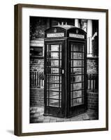 Old Black Telephone Booth on a Street in London - City of London - UK - England - United Kingdom-Philippe Hugonnard-Framed Photographic Print