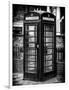 Old Black Telephone Booth on a Street in London - City of London - UK - England - United Kingdom-Philippe Hugonnard-Framed Photographic Print