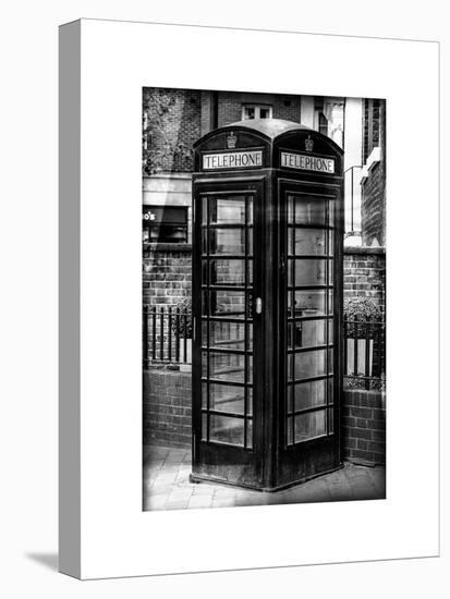 Old Black Telephone Booth on a Street in London - City of London - UK - England - United Kingdom-Philippe Hugonnard-Stretched Canvas