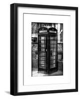 Old Black Telephone Booth on a Street in London - City of London - UK - England - United Kingdom-Philippe Hugonnard-Framed Art Print